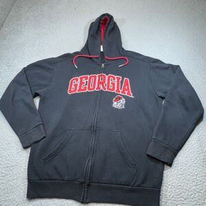 Georgia Bulldogs Jacket Men Large Hoodie Full Zip Sweater Sweatshirt‎ Champion